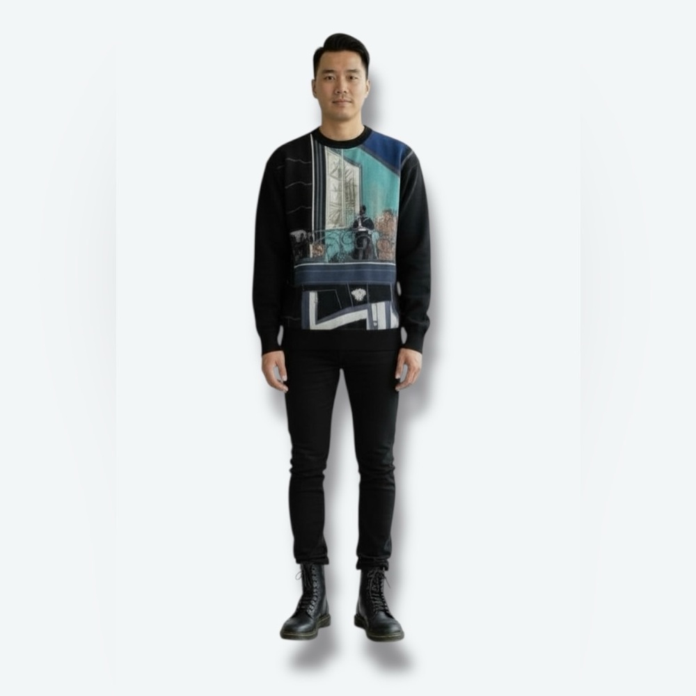 Vintage Mimi Spirit Graphic Knit Sweater (Italy, 1990s)